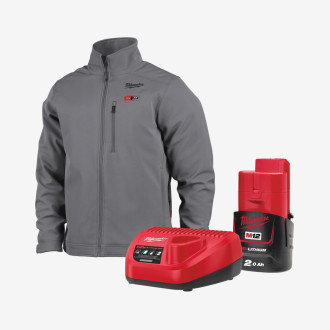 Куртка с подогревом MILWAUKEE, M12 HJGREY5-201(S), серая (размер S)