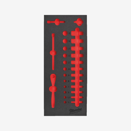 Ложемент для головок хромованих 1/4'' (28шт) MILWAUKEE