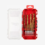 Набор сверл по металлу PACKOUT RedHEX HSS-G TiN MILWAUKEE, (10шт)