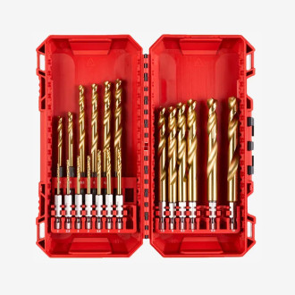 Набор сверл по металлу PACKOUT RedHEX HSS-G TiN MILWAUKEE, (19шт)