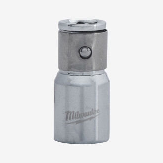 Переходник хромированный с квадрата 1/2'' на 1/4'' HEX MILWAUKEE