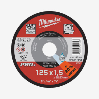 Диск відрізний по металу MILWAUKEE, SCS 41/125х1.5 PRO+, Ø125мм