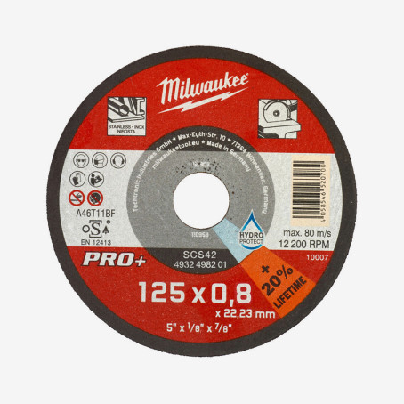 Диск відрізний по металу MILWAUKEE, SCS 42/125х0.8 PRO+, Ø125мм