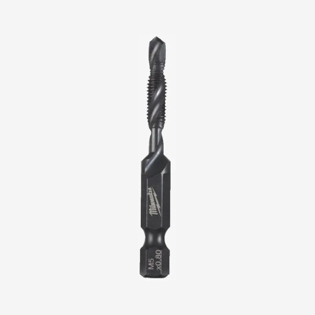 Сверло-метчик 1/4 Hex комбинированное 3-в-1 HSS-G MILWAUKEE, M5x57мм