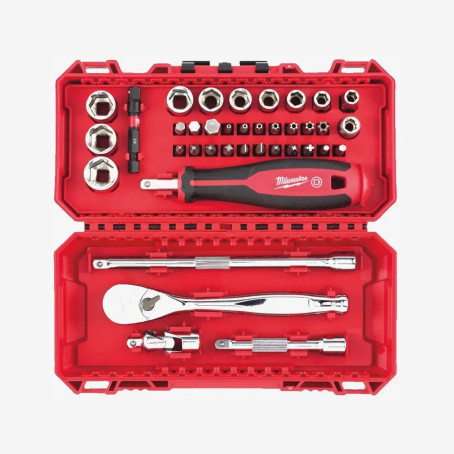 Набор бит и головок 1/4'' MILWAUKEE с храповиком_2, (38шт)