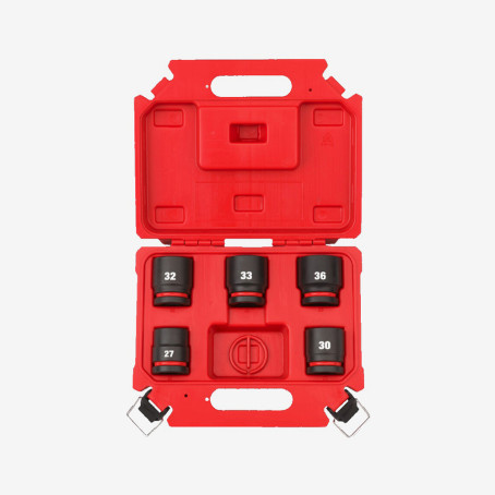 Набор головок 1'' SKT SHOCKWAVE MILWAUKEE, (27-36мм) (5шт), пластиковый кейс