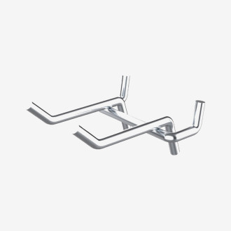 Крючок двойной металлический хромированный MILWAUKEE (12шт)