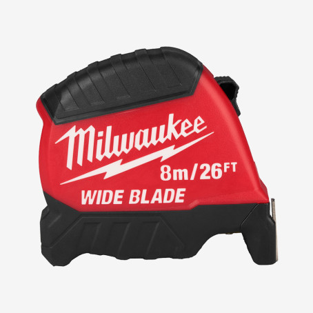 Рулетка WIDE BLADE MILWAUKEE (Gen2), (полотно 35мм), 8м/26фт