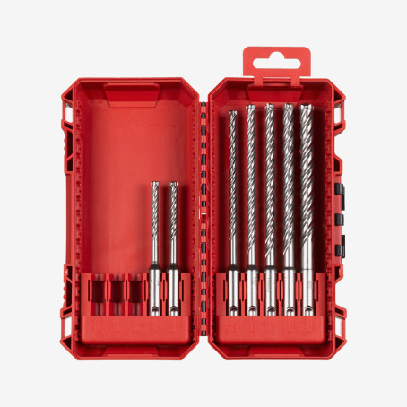 Набор буров SDS-PLUS MX4 MILWAUKEE Set 2, (7шт), пластиковый кейс