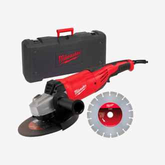 Шлифмашина угловая MILWAUKEE, AG 22-230 DMS-DSET, 2200Вт, Ø230мм (+ алмазный диск)