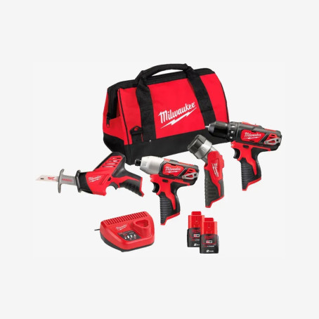 Набор инструментов аккумуляторных MILWAUKEE, M12 BPP4A-202B