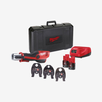 Обжимник гидравлический аккумуляторный для труб MILWAUKEE, M12 HPT-202C M-SET Обжимник гидравлический аккумуляторный для труб MILWAUKEE, M12 HPT-202C M-SET