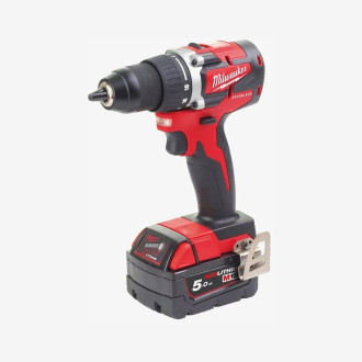 Дриль-шурупокрут акумуляторний MILWAUKEE, M18 CBLDD-502C, 60Нм, (+ заряд.пристрій, 2 акум.Х 5Аг, кейс)