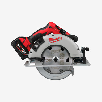 Пила дискова ручна акумуляторна MILWAUKEE, M18 BLCS66-502X, Ø190мм (+зар.пр., 2акум.Х5Аг, кейс)