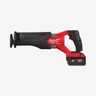 Пила шабельна акумуляторна MILWAUKEE, M18 FSZ-502X (+зар.пр., 2 акум.Х 5Аг, HDкейс)