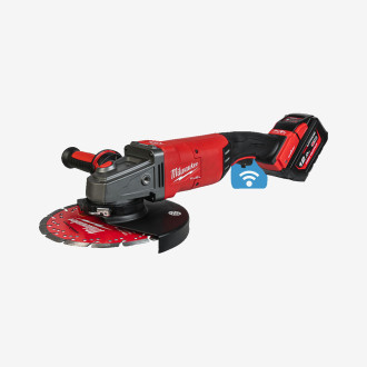Шліфмашина кутова акумуляторна MILWAUKEE, M18 ONEFLAG230XPDB-122C, Ø230мм (+зар.пр.,2акум.Х12Аг,кейс)