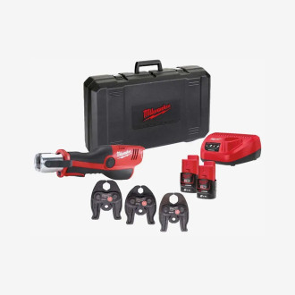 Обжимник гидравлический акум. для труб MILWAUKEE, M12 ONEHPT-202C GEBERIT MAPRESS-SET (+ЗУ, 2ак.Х2Ач,клещи,кейс)