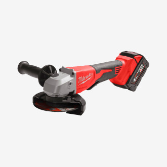 Шлифмашина угловая аккумуляторная MILWAUKEE, M18 BLSAG125XPD-402X, Ø125мм (+зарядное устройство, 2 аккум. Х 4Ач, HDкейс)