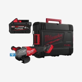 Шлифмашина угловая аккумуляторная MILWAUKEE, M18 FHSAGO125XBDB2-0X, Ø125мм (HDкейс) (+акк.FORGE™, M18 FH8 (8Aч))
