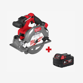Ручная аккумуляторная дисковая пила MILWAUKEE, M18 FCCS55-0, Ø165 мм (+аккумулятор, M18 B5 (5 Ач))