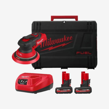 Шлифмашина эксцентриковая аккумуляторная MILWAUKEE M12 FROS5-502X 150мм (ЗП+2аккум.Х5Аг+HDкейс)