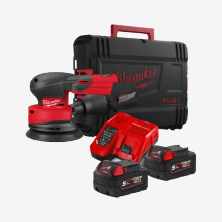 Шлифмашина эксцентриковая аккумуляторная MILWAUKEE O125мм M18 FROS125-502X (ЗУ+2акк.Х5Аг+кейс)