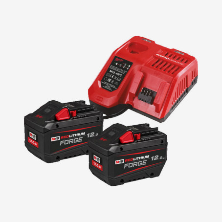 Энергокомплект MILWAUKEE, M18 FORGENRG-122 (+заряд.устр. M12 - 18 FC, 2 акум.FORGE Х 12.0Ач)