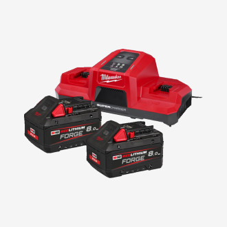 Энергокомплект MILWAUKEE, M18 FORGENRG-802 (+заряд.устр. M18 DBSC, 2 акум.FORGE Х 12Ач)