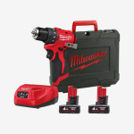 Дрель-шуруповерт аккумуляторный MILWAUKEE M12 BLDDRC-402C 40 Нм (+зарядное устройство, 2 акк., HD кейс)