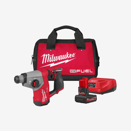 Перфоратор аккумуляторный бесщеточный SDS-PLUS MILWAUKEE M12 FHAC16-501BRF (1,15Дж) (+зарядное устройство M12-18 FC, аккумулятор 5 Ач, сумка)