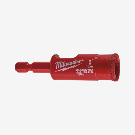 Коронка алмазная Diamond Plus MILWAUKEE, Ø15мм (с хвостовиком)