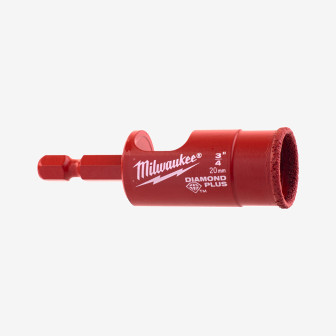 Коронка алмазная Diamond Plus MILWAUKEE, Ø20мм (с хвостовиком)