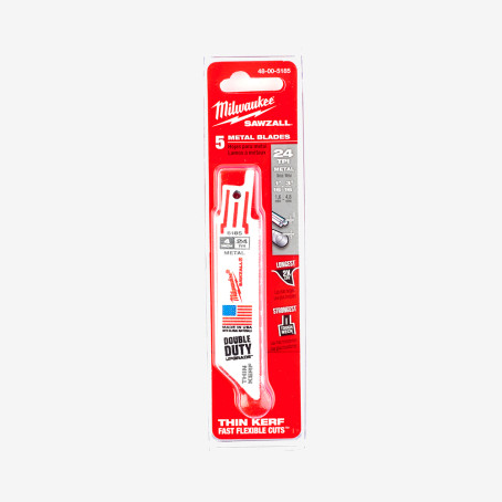 Полотно для сабельной пилы THIN KERF MILWAUKEE, 100/1.0мм (5шт) Полотно для сабельной пилы THIN KERF MILWAUKEE, 100/1.0мм (5шт)