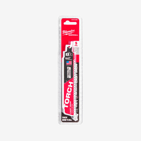 Полотно для сабельной пилы TORCH CARBIDE NITRUS MILWAUKEE, 150/3.2мм (5шт) Полотно для сабельной пилы TORCH CARBIDE NITRUS MILWAUKEE, 150/3.2мм (5шт)
