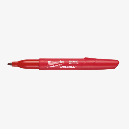 Маркер для будмайданчика InkZAll MILWAUKEE, тонкий, червоний