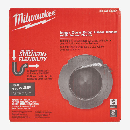 Трос з рухомим грушоподібним накінечником та барабан MILWAUKEE, ICDHD, Ø8мм Х 7,6м (для M12 BDC) Трос з рухомим грушоподібним накінечником та барабан MILWAUKEE, ICDHD, Ø8мм Х 7,6м (для M12 BDC)