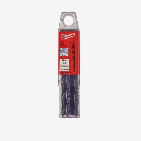 Сверло по металлу HSS-R MILWAUKEE DIN338, Ø6,5мм, (10шт)