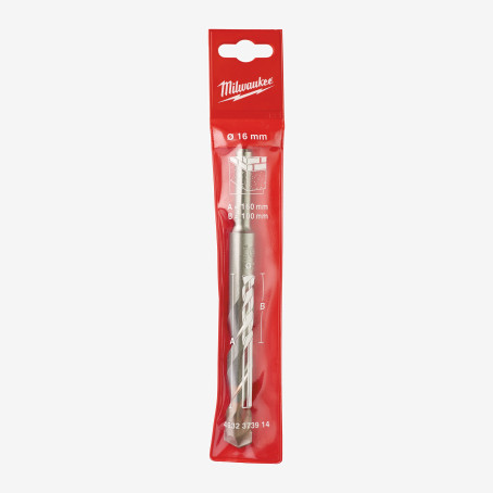 Сверло по бетону MILWAUKEE DIN 8039 Ø16x160 Сверло по бетону MILWAUKEE DIN 8039 Ø16x160
