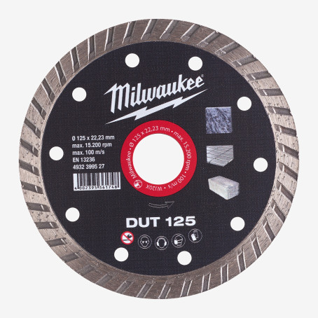 Диск алмазний MILWAUKEE DUT 115, Ø125мм