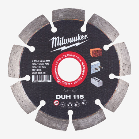 Диск алмазный MILWAUKEE DUH 180, Ø180мм