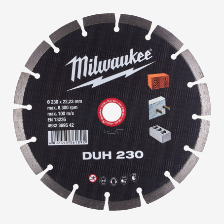 Диск алмазный MILWAUKEE DUH 230, Ø230мм