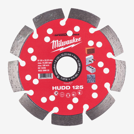 Диск алмазний Speedcross MILWAUKEE HUDD 125, Ø125мм Диск алмазний Speedcross MILWAUKEE HUDD 125, Ø125мм