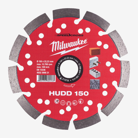 Диск алмазний Speedcross MILWAUKEE HUDD 150, Ø150мм