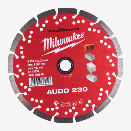 Диск алмазний Speedcross MILWAUKEE AUDD 230, Ø230мм