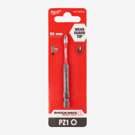 Бита SHOCKWAVE MILWAUKEE, PZ1, 90мм (1шт) Бита SHOCKWAVE MILWAUKEE, PZ1, 90мм (1шт)