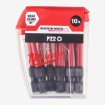 Бита SHOCKWAVE MILWAUKEE, PZ2, 50мм, (10шт)