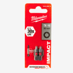 Бита SHOCKWAVE MILWAUKEE, TX15, 25мм, (2шт) Бита SHOCKWAVE MILWAUKEE, TX15, 25мм, (2шт)