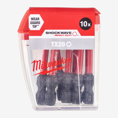 Бита SHOCKWAVE MILWAUKEE, TX20, 50мм, (10шт) Бита SHOCKWAVE MILWAUKEE, TX20, 50мм, (10шт)