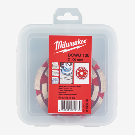 Чашка алмазная шлифовальная MILWAUKEE DCWU 100, Ø100мм
