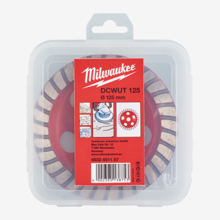 Чашка алмазная шлифовальная MILWAUKEE DCWUT 125, Ø125мм